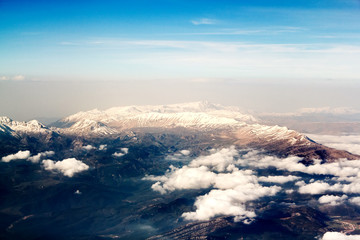 view of the mountains from the plane