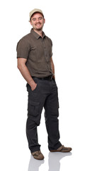 Naklejka premium smiling worker