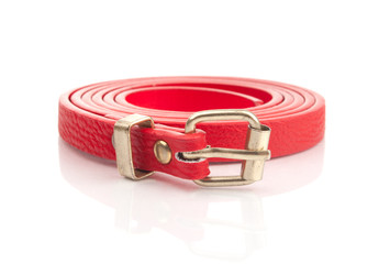 Red fashion belt