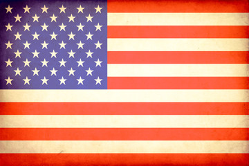 Naklejka premium Grunge flag of the United States of America