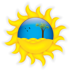 Tropical summer symbol
