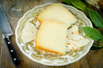 Pecorino sardo cheese, typical sardinian product