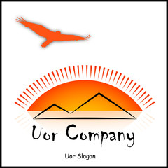 Логотип Восход (закат) в горах