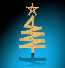 Wooden Christmas tree design