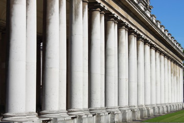Royal Naval College colonnade in Greenwich