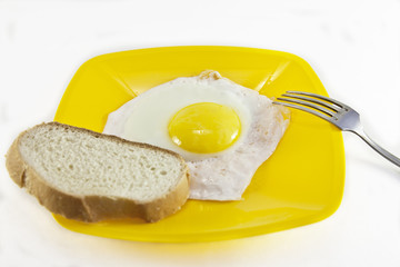 Fried eggs on a plate
