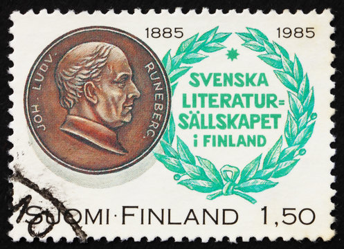 Postage Stamp Finland 1985 Johan Ludvig Runeberg, Poet