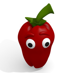 Funny paprika, 3d image