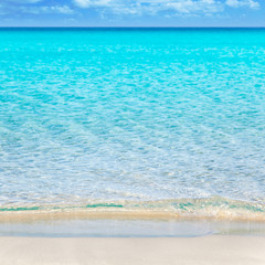 beach tropical with white sand and turquoise wate