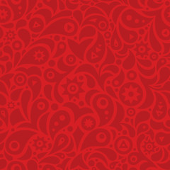 Red geometric seamless pattern