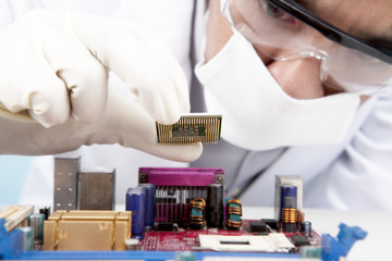 Installation of microchip computer