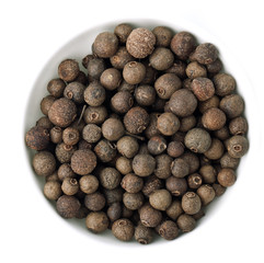 Allspice (Jamaica pepper) on white