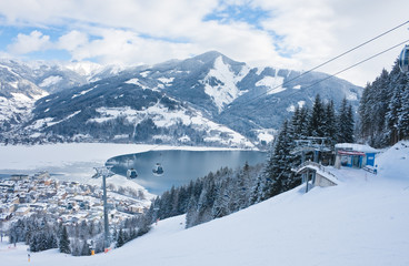 Ski resort Zell am See. Austria