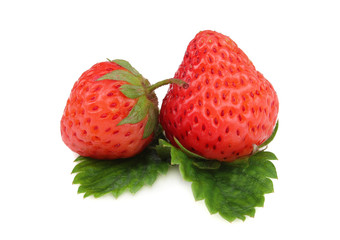Ripe strawberry in closeup