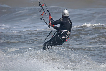 Naklejka premium kitesurfer
