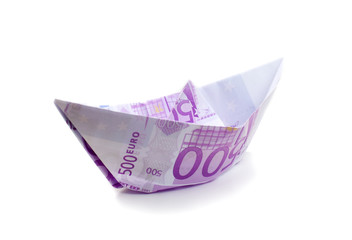 cr&eacute;dit vacances bateau origami en billet