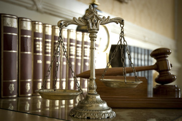 Scales of Justice and Judge`s gavel