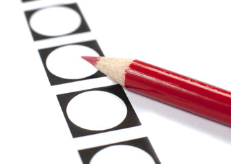 crayon rouge de vote