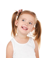 Portrait of cute smiling little girl © svetamart