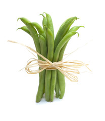botte de haricots vert du jardin rafia