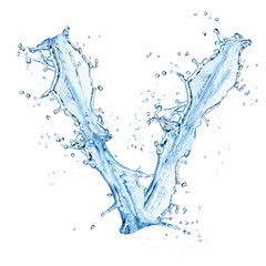 Fototapeta premium Water splashes letter 