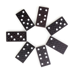 Dominoes isolated on white