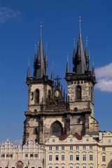 Fototapeta na wymiar Tyn Church in Prague in Czech Republic