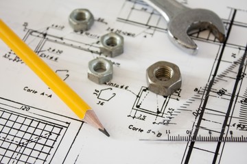tools and mechanisms detail,engineer drawings