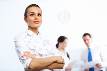Fototapeta premium Young businesswoman in the office