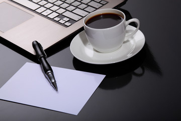 Coffee at business workplace