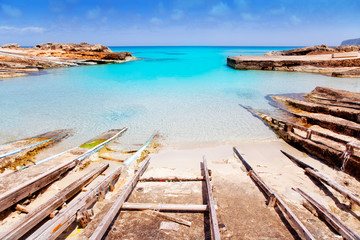 Fototapeta premium Es Calo de San Agusti port in Formentera island