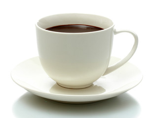 cup of coffee isolated on white