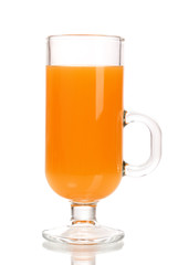Tropical juice in glass isolated on white