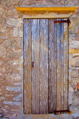 Aged grunge wood stripes door sea weathered