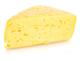 tasty cheese isolated on white