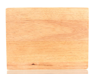 Cutting board isolated on white close-up