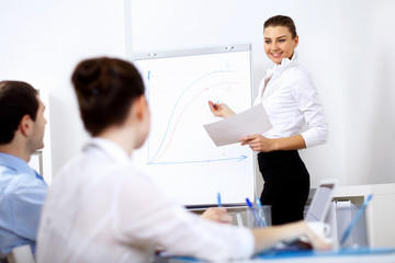 Fototapeta premium Young business people working together