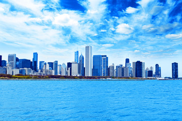 Naklejka premium Ciemne chmury w dzielnicy finansowej