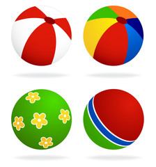 set  of beach balls