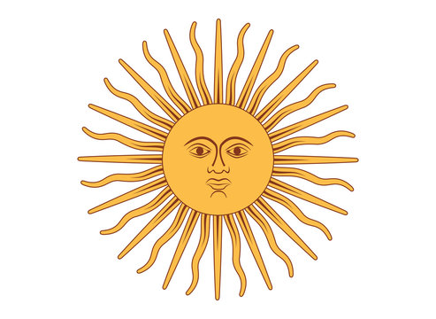 Sun of May vector illustration