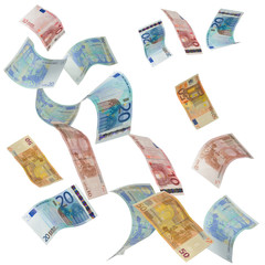 Euro notes falling from above - 42641993