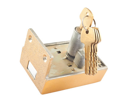 Mortise lock with keys