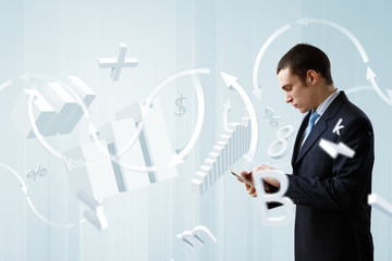 Businessman making presentation