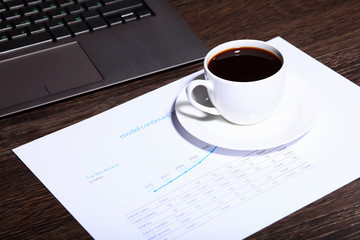 Coffee at business workplace