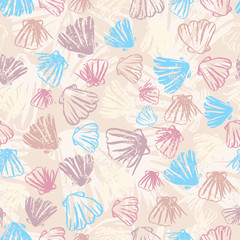 seashells seamless pattern