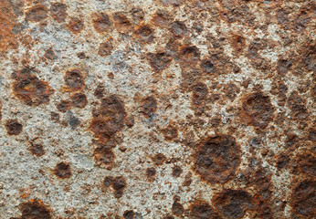 Rusted grungy iron structure