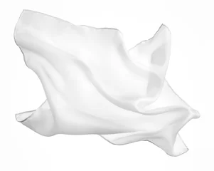Foto op Aluminium Pañuelo SEDA blanco - white silk scarf © beneangulo