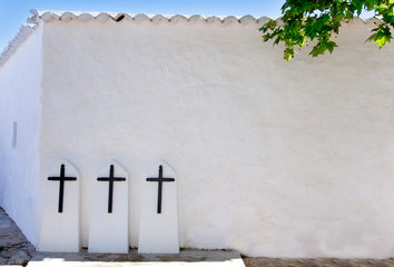 Ibiza Santa Agnes de Corona Ines white church