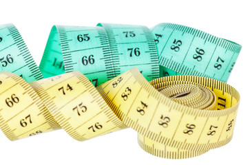 Measure tape. Isolated over white