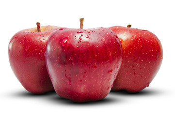 Three Fresh Apple Fruits